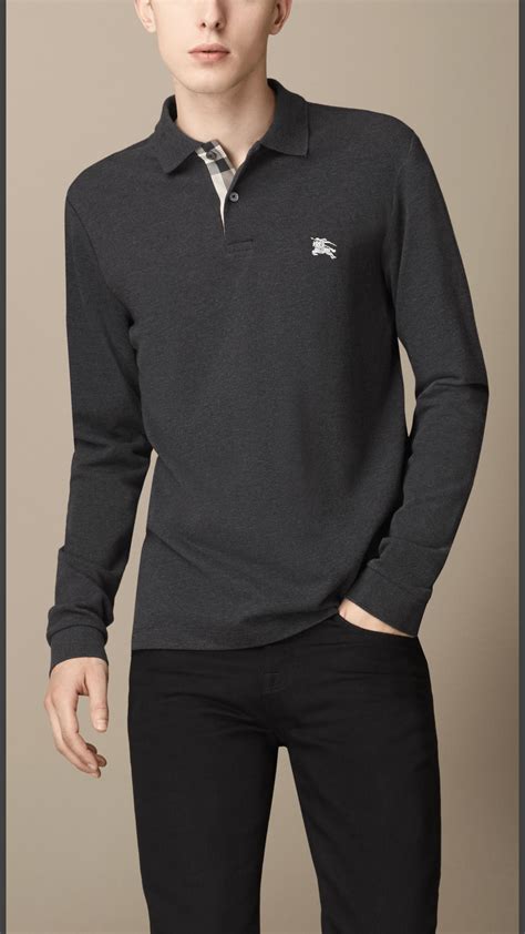 burberry polo shirt men's sale|burberry long sleeve polo shirts.